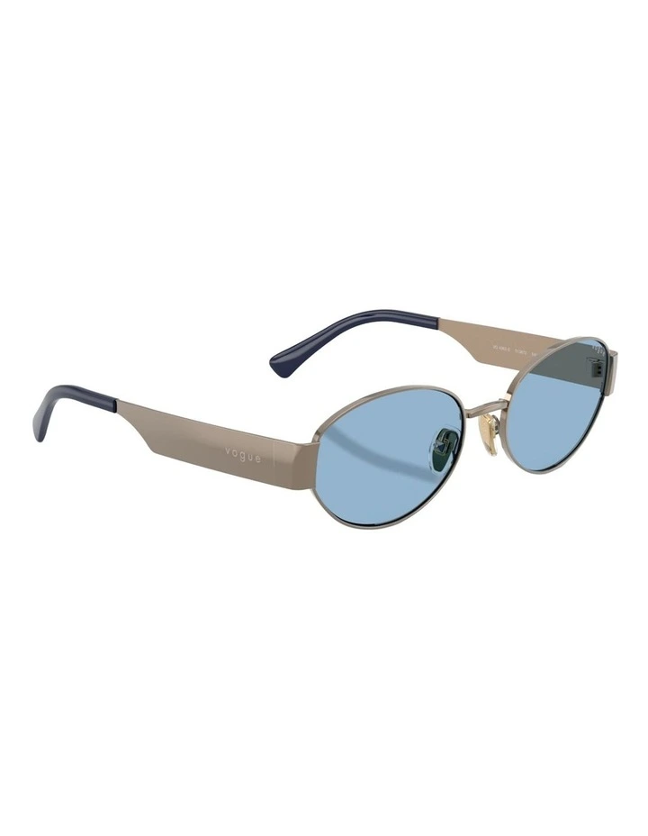 Vogue Eyewear Metal Sunglasses in Beige image 4
