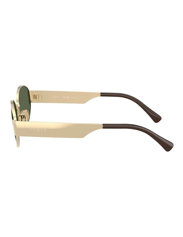Vogue Eyewear Metal Polarised Sunglasses in Gold image 3