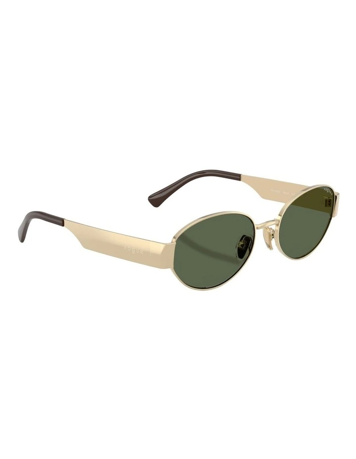 Vogue Eyewear Metal Polarised Sunglasses in Gold image 5