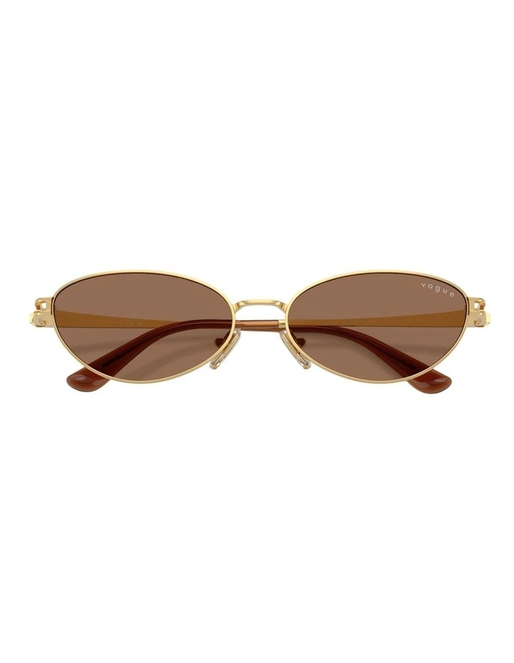 Vogue Eyewear Metal Sunglasses in Gold image 4