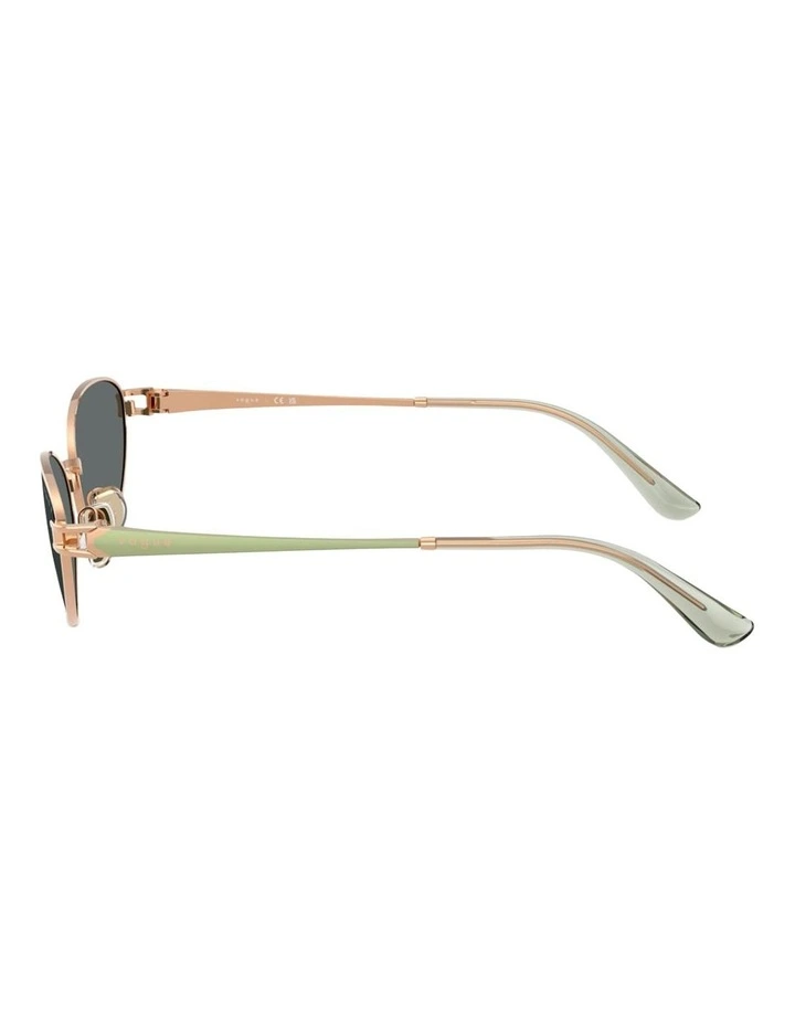 Vogue Eyewear Metal Polarised Sunglasses in Pink image 3
