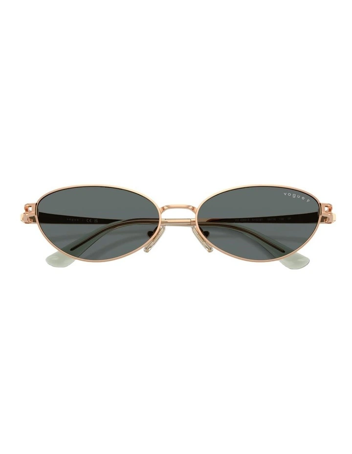 Vogue Eyewear Metal Polarised Sunglasses in Pink image 4