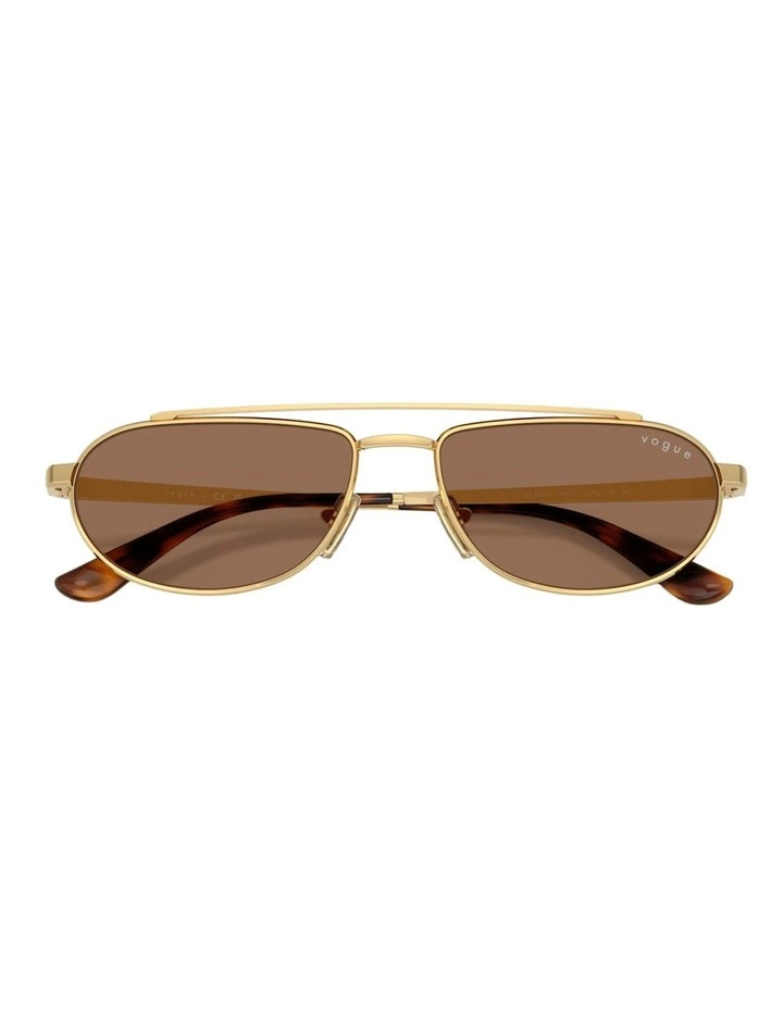 Vogue Eyewear Metal Sunglasses in Gold image 4