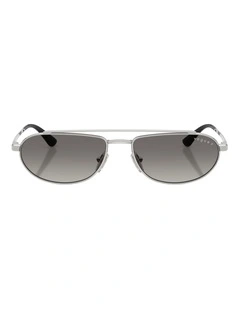 Vogue Eyewear  Metal Polarised Sunglasses in Silver