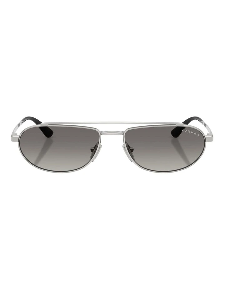 Vogue Eyewear Metal Polarised Sunglasses in Silver image 1