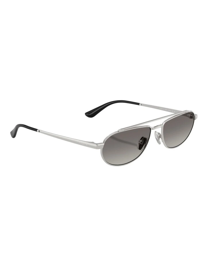 Vogue Eyewear Metal Polarised Sunglasses in Silver image 5
