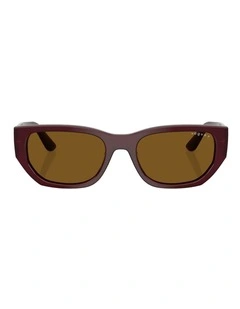 Vogue Eyewear  Acetate Polarised Sunglasses in Red