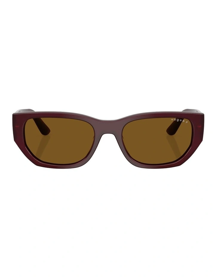 Vogue Eyewear  Acetate Polarised Sunglasses in Red image 1