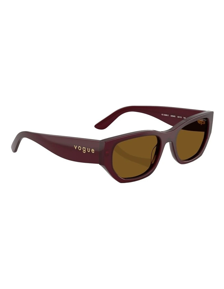 Vogue Eyewear  Acetate Polarised Sunglasses in Red image 4