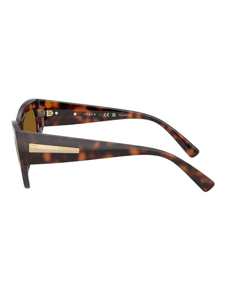 Vogue Eyewear Nylon Polarised Sunglasses in Brown image 3