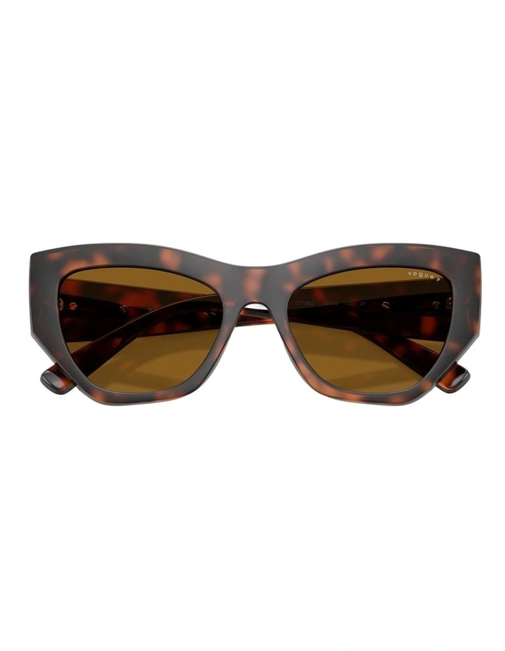 Vogue Eyewear Nylon Polarised Sunglasses in Brown image 4
