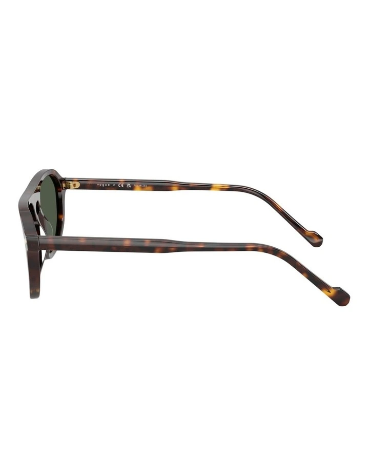 Vogue Eyewear Acetate Polarised Sunglasses in Brown image 3