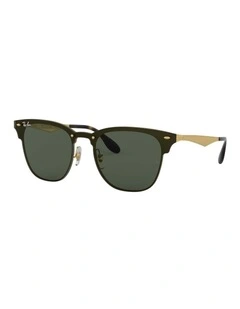 Blaze Clubmaster Gold RB3576N Sunglasses