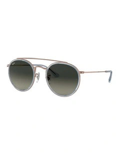 Round Double Bridge Blue RB3647N Sunglasses