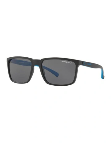 AN4251 Stripe Black Polarised Sunglasses