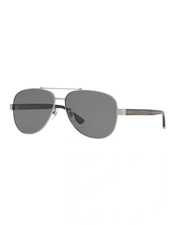 GG0528S Silver Polarised Sunglasses