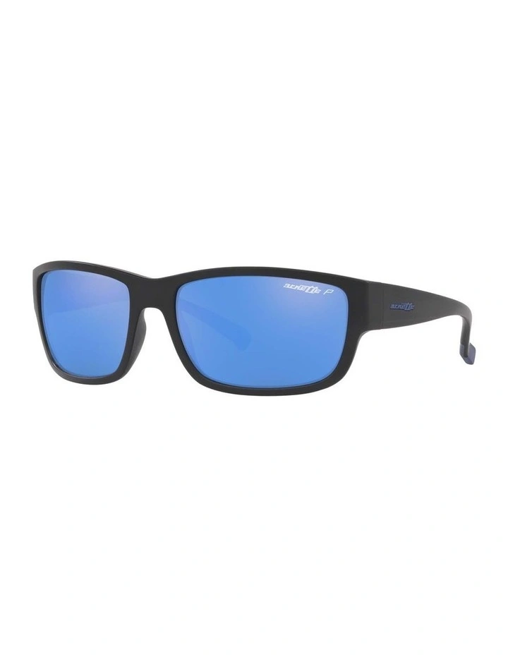 Arnette AN4256 Bushwick Black Polarised Sunglasses | Blue Lens image 1
