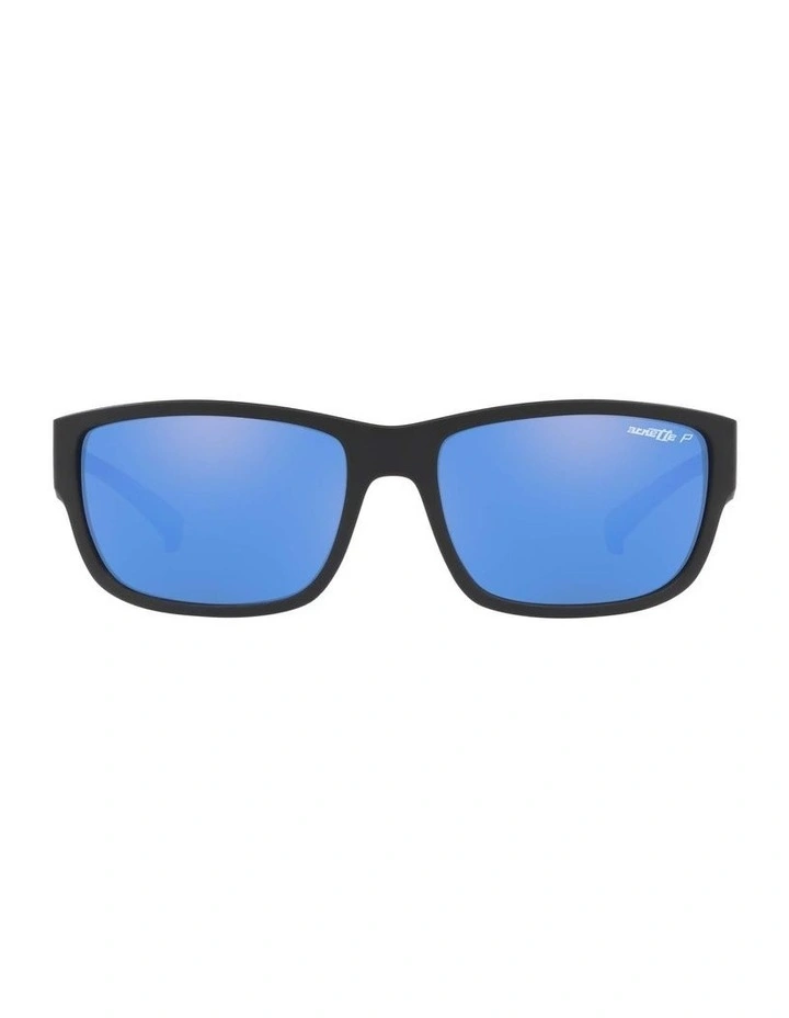 Arnette AN4256 Bushwick Black Polarised Sunglasses | Blue Lens image 2