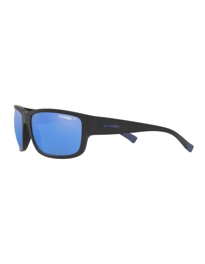 Arnette AN4256 Bushwick Black Polarised Sunglasses | Blue Lens image 3