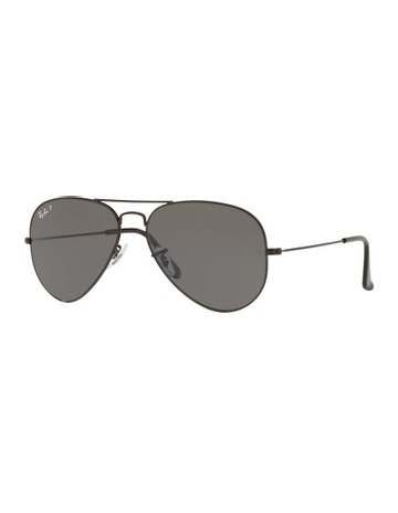 Ray-Ban Aviator Black RB3025 Polarised Sunglasses | MYER