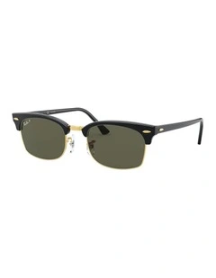 Clubmaster Square Black RB3916 Polarised Sunglasses
