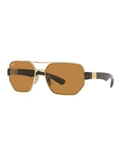 RB3672 Gold Polarised Sunglasses