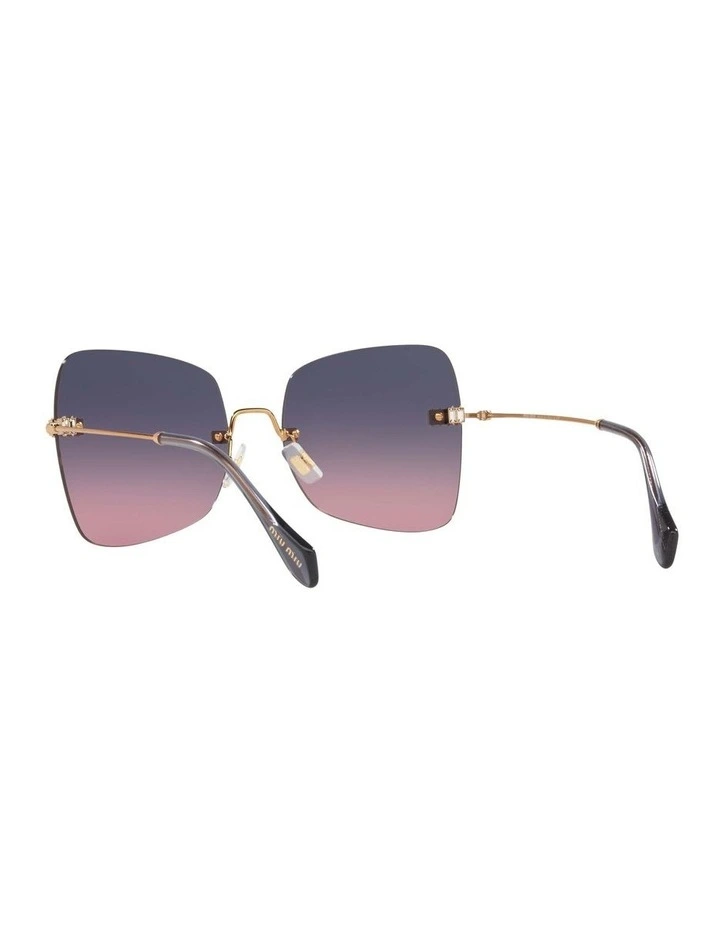 Miu Miu MU Cat Eye 50WS Yellow Sunglasses image 6