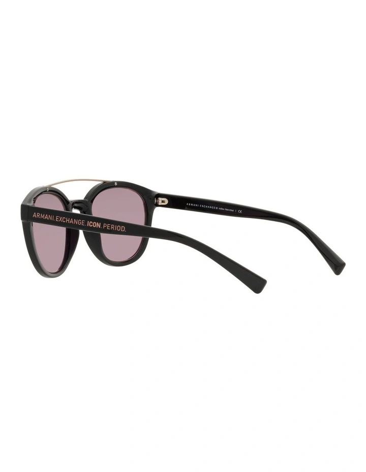 Armani Exchange AX4118SF Shiny Black Sunglasses image 5