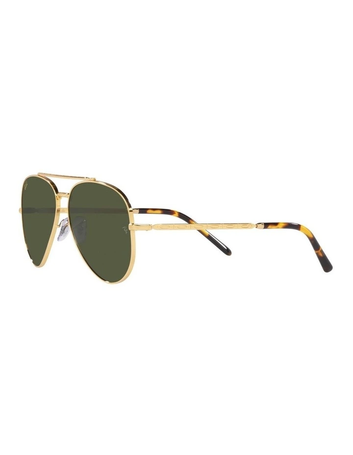 Aviator Sunglasses in Gold image 3
