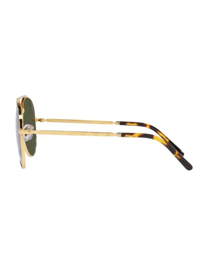 Aviator Sunglasses in Gold image 4