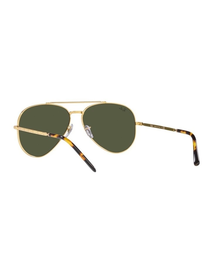 Aviator Sunglasses in Gold image 6