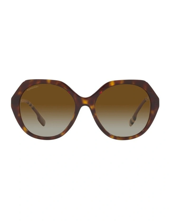Vanessa Low Bridge Fit Polarised Sunglasses in Brown image 2