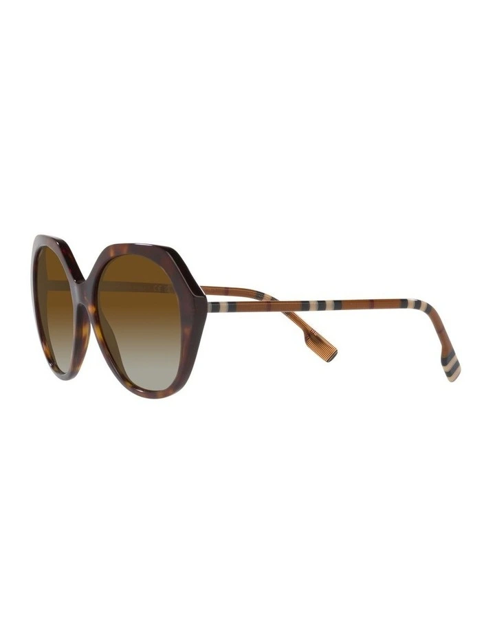 Vanessa Low Bridge Fit Polarised Sunglasses in Brown image 3