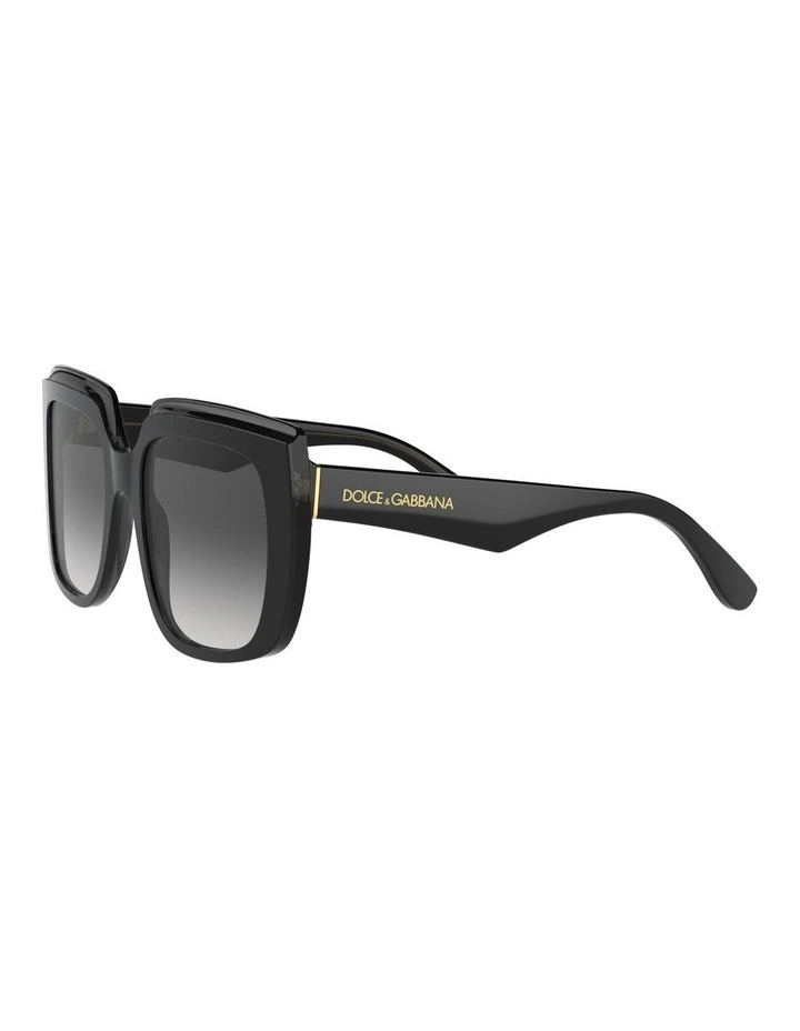 0DG4414F Sunglasses in Black On Transparent image 3