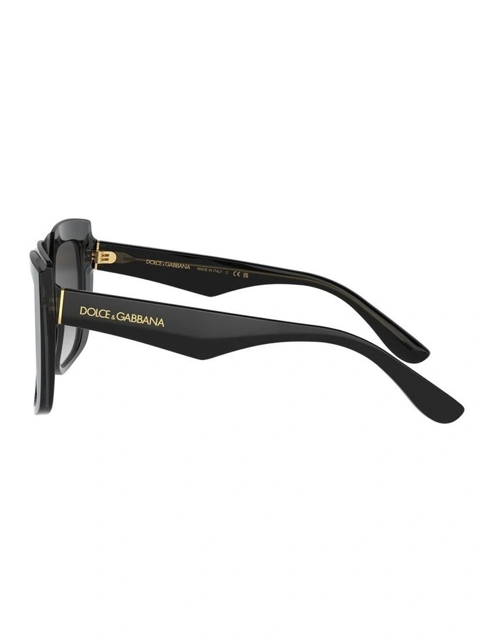 0DG4414F Sunglasses in Black On Transparent image 4