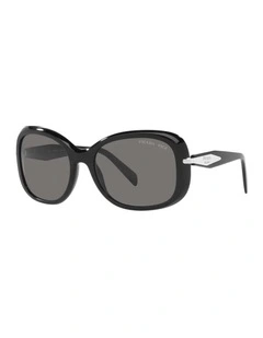 0PR 04ZS Polarised Sunglasses in Black