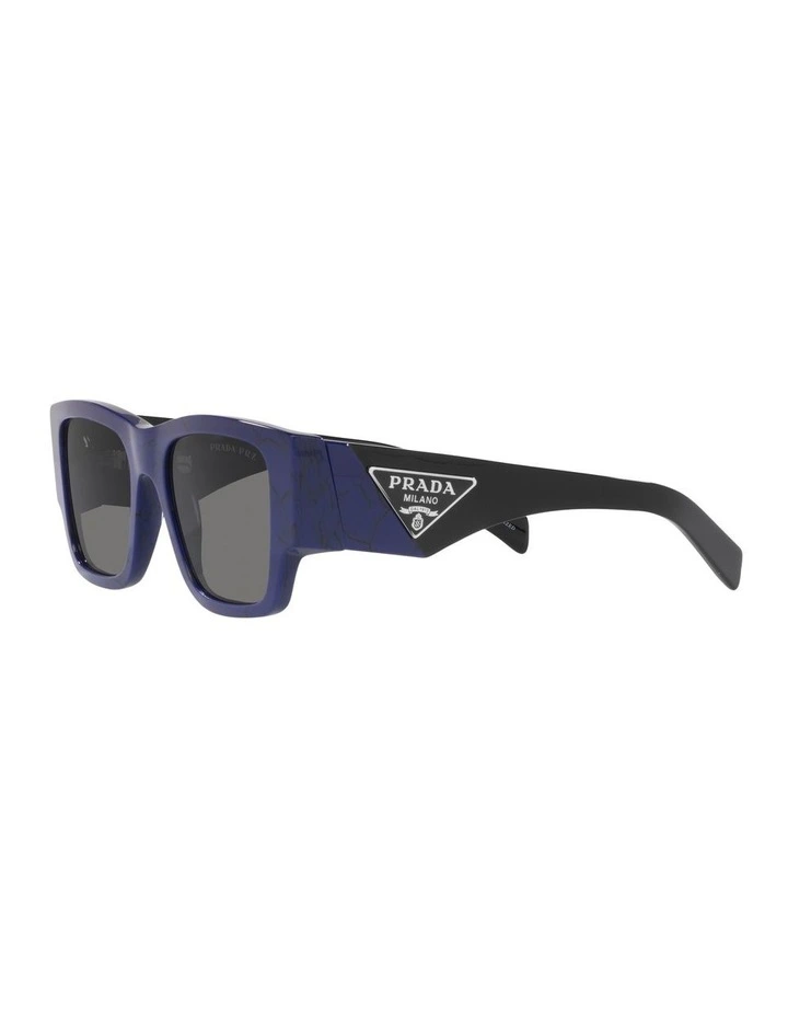 0PR 10ZS Polarised Sunglasses in Baltic Marble image 3