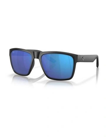 Paunch XL Blue Polarised Sunglasses in Matte Black