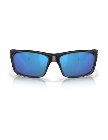 Jose Pro Blue Polarised Sunglasses in Matte Black