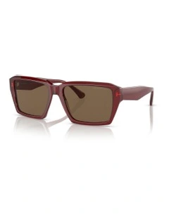 0EA4186 Sunglasses in Shiny Transparent Red