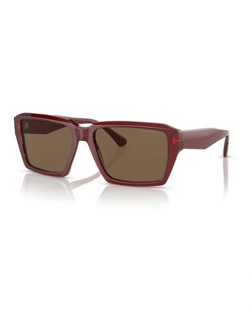 0EA4186 Sunglasses in Shiny Transparent Red