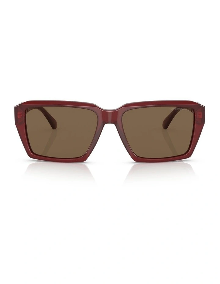 0EA4186 Sunglasses in Shiny Transparent Red image 2