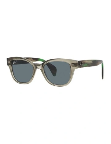 0RB0880S Blue Polarised Sunglasses In Transparent Green