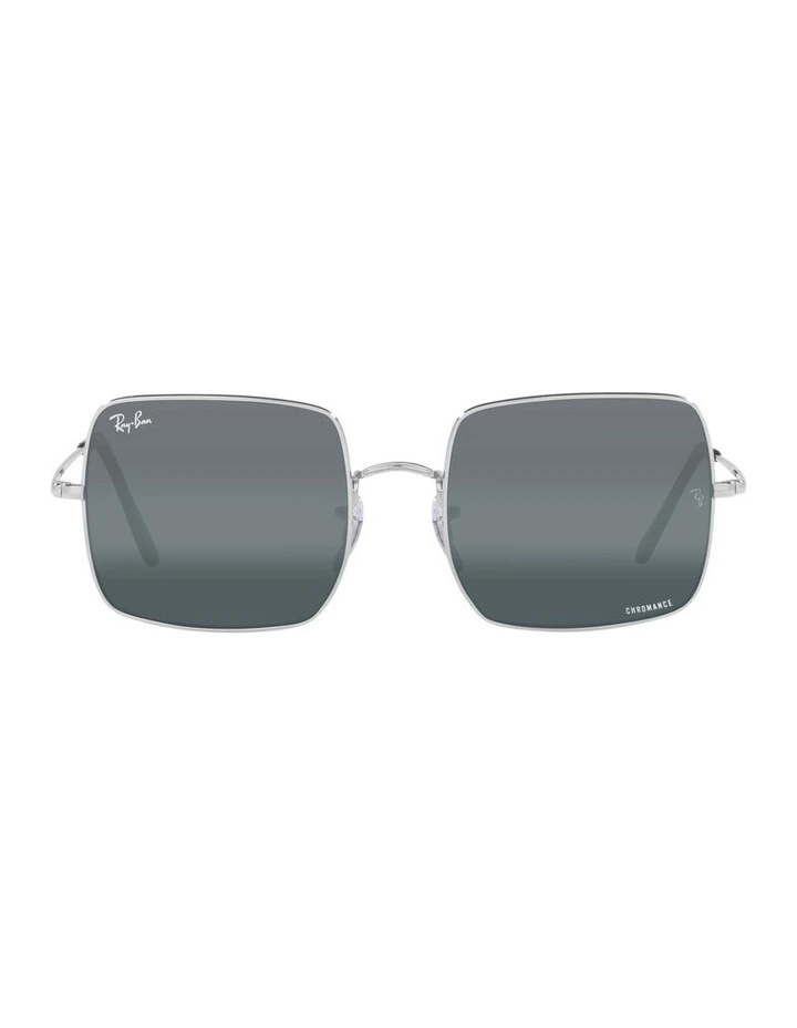 SQUARE Polarised Sunglasses In Silver image 2