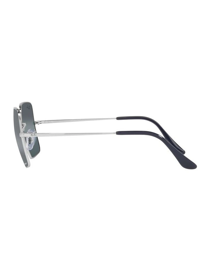 SQUARE Polarised Sunglasses In Silver image 4