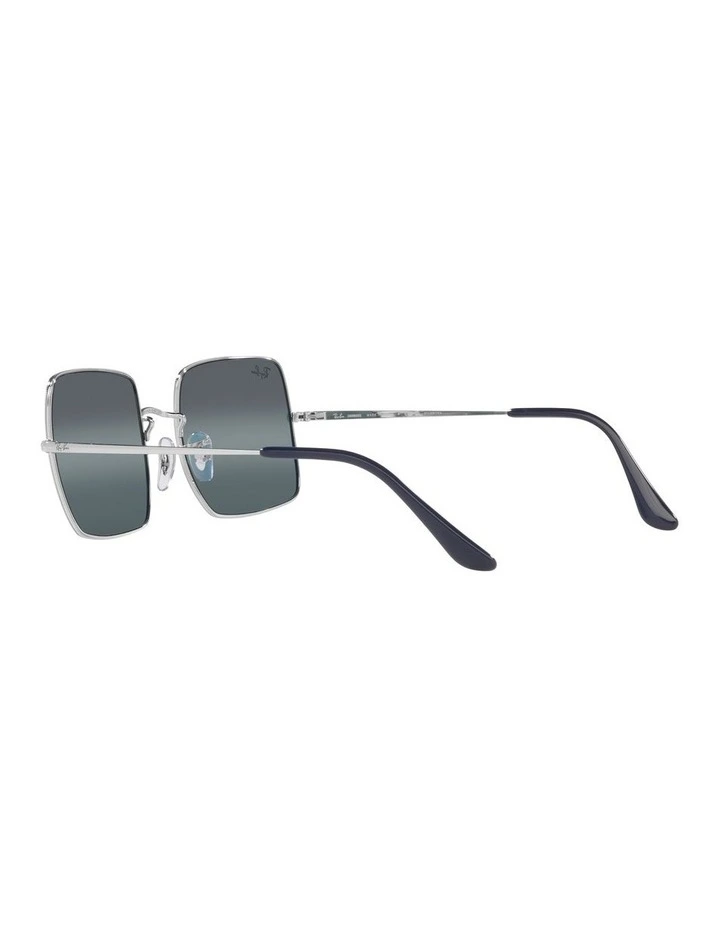 SQUARE Polarised Sunglasses In Silver image 5