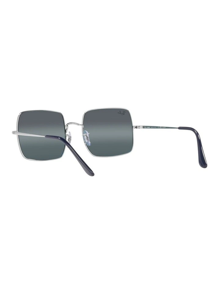 SQUARE Polarised Sunglasses In Silver image 6