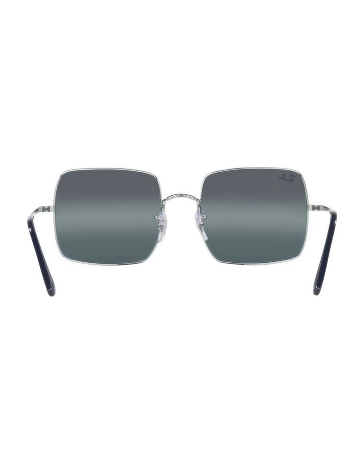 SQUARE Polarised Sunglasses In Silver image 7