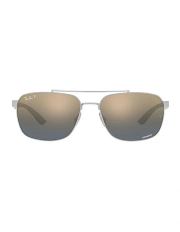0RB3701 Polarised Sunglasses in Silver