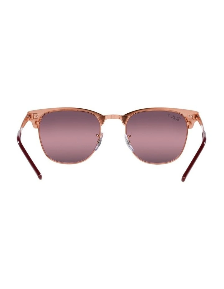 CLUBMASTER METAL Polarised Sunglasses In Bordeaux On Rose Gold image 7